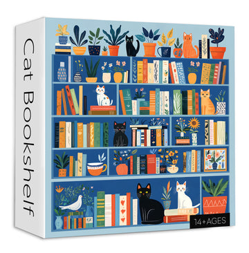 Cat Bookshelf puzzle puzzle 1000 pezzi